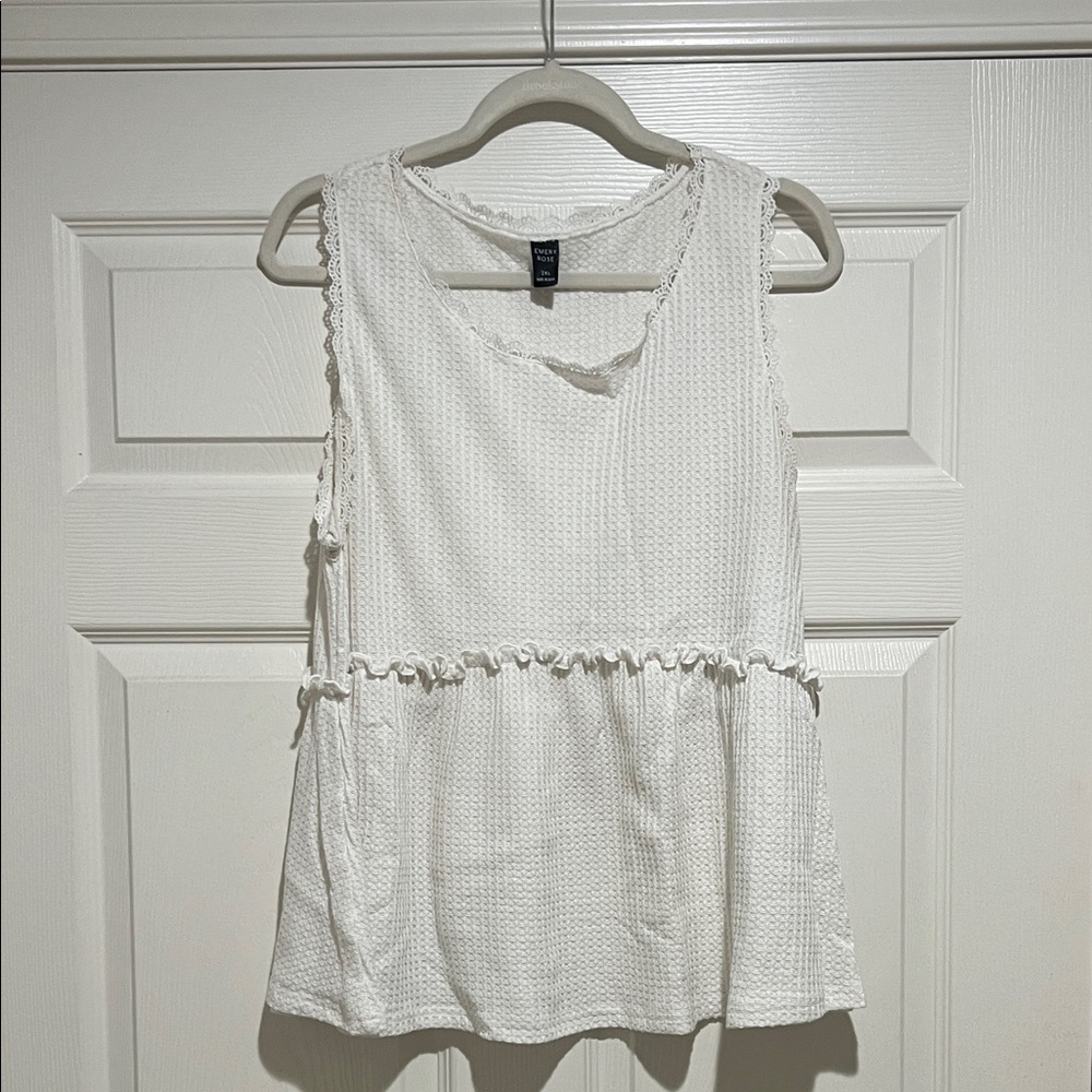 White Sleeveless Top